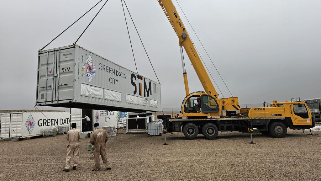 Green Data City mining infrastructure container operated by STM